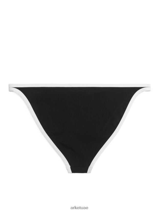 ملابس عبد اللطيف ARKET نحيف جزء سفلي بيكيني متباين أسود/أبيض BXB848607