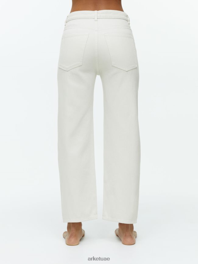 ملابس عبد اللطيف ARKET نحيف جينز مستقيم مقصوص باللون الوردي أبيض BXB848142