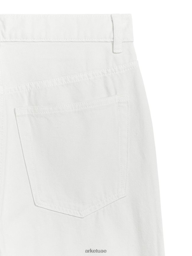 ملابس عبد اللطيف ARKET نحيف جينز مستقيم مقصوص باللون الوردي أبيض BXB848142