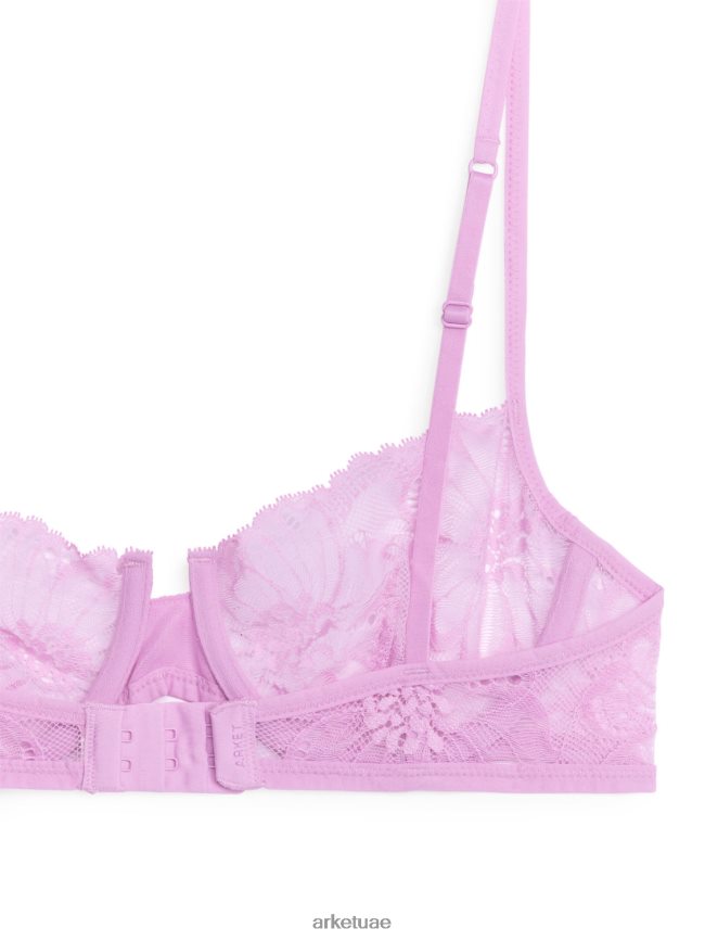 ملابس عبد اللطيف ARKET نحيف حمالة صدر سلكية من الدانتيل لون القرنفل BXB848549