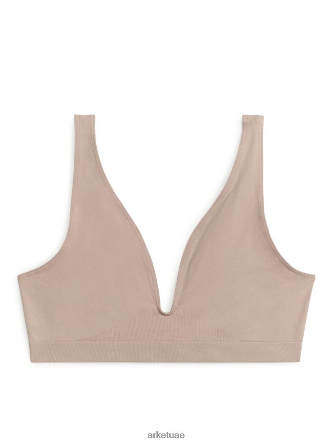 ملابس عبد اللطيف ARKET نحيف حمالة صدر ناعمة بدون خياطة اللون البيج BXB848559