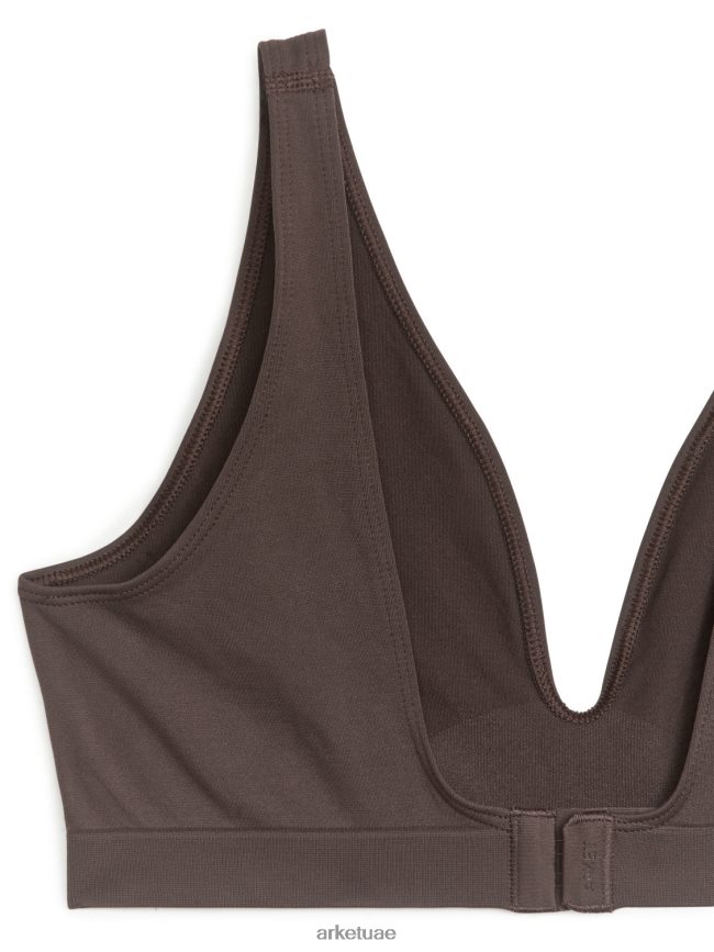 ملابس عبد اللطيف ARKET نحيف حمالة صدر ناعمة بدون خياطة بني BXB848542