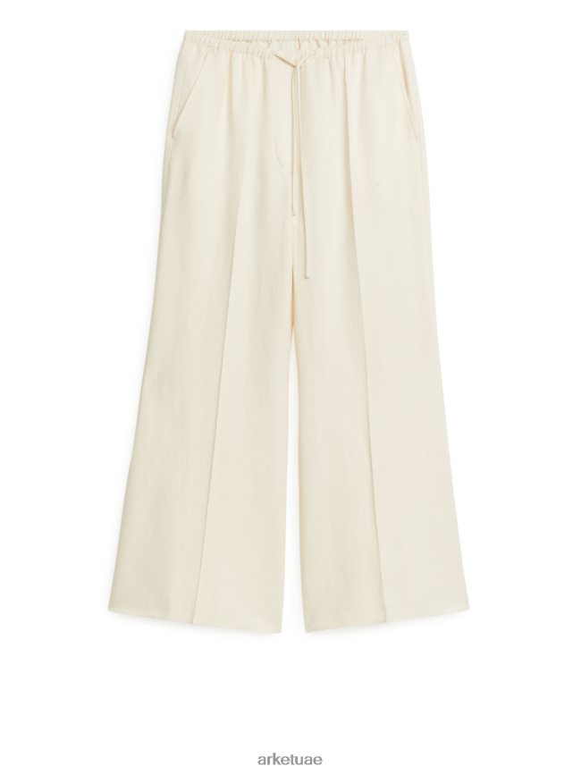 ملابس عبد اللطيف ARKET نحيف ركلة مضيئة السراويل الرباط قبالة الأبيض BXB848179