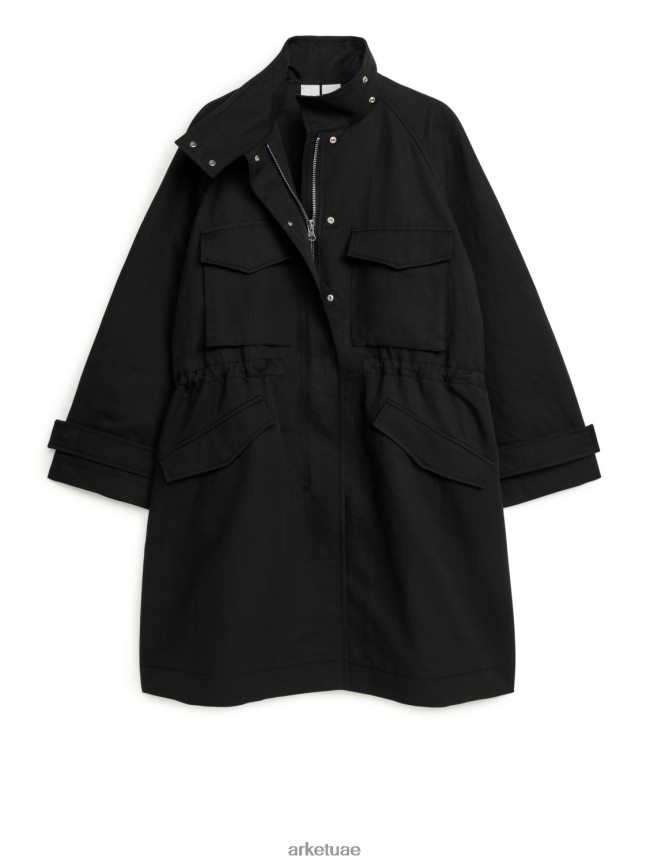 ملابس عبد اللطيف ARKET نحيف سترة الرباط أسود BXB848462