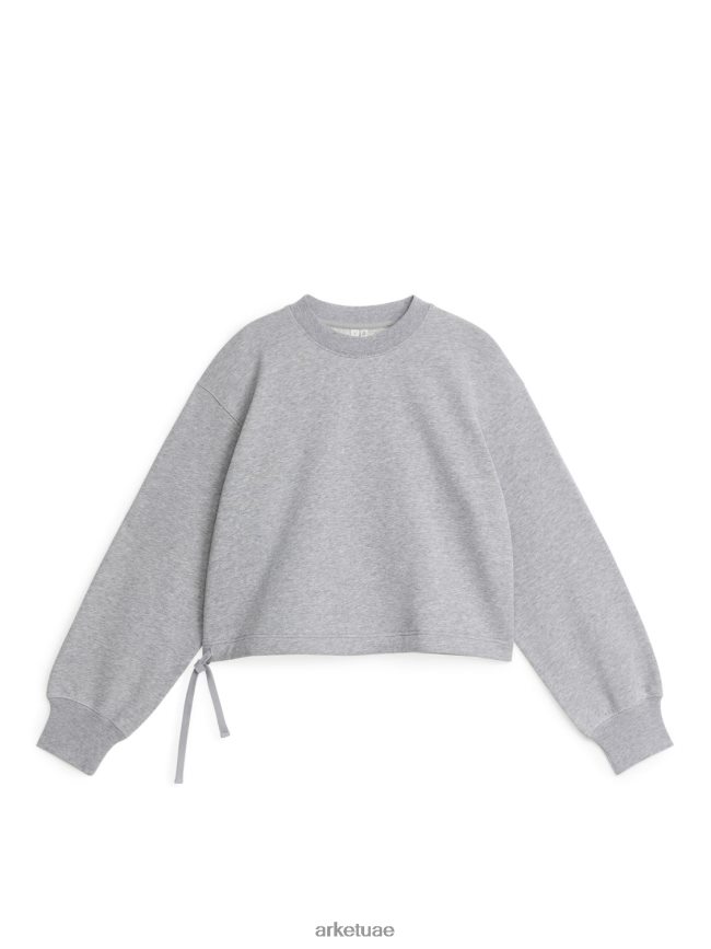 ملابس عبد اللطيف ARKET نحيف سترة قصيرة برباط مزيج الرمادي BXB848505