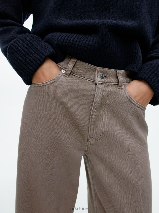 ملابس عبد اللطيف ARKET نحيف سحابة منخفضة الجينز فضفاضة البيج الداكن BXB848160