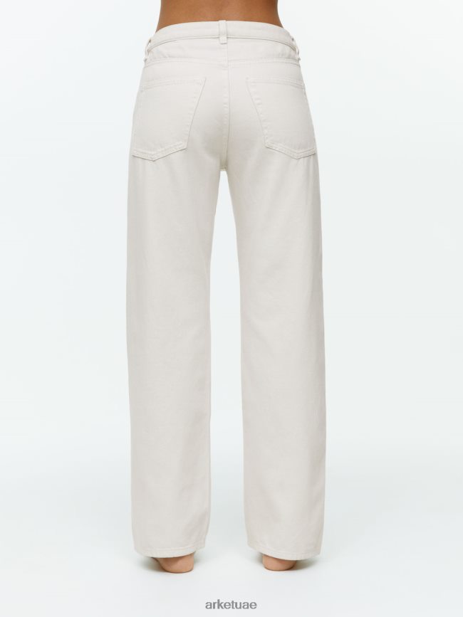 ملابس عبد اللطيف ARKET نحيف شور الجينز المنخفض المريح أبيض BXB848139