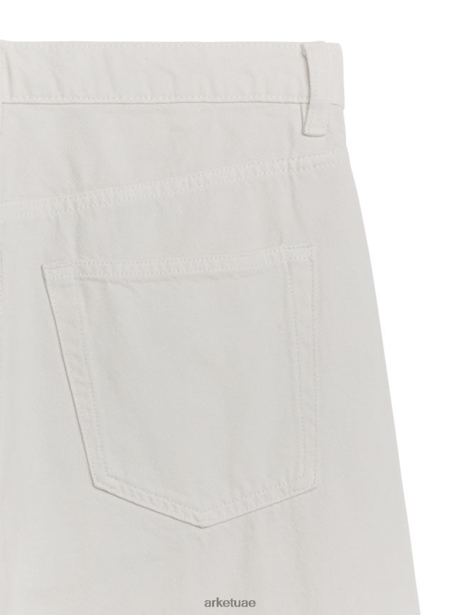 ملابس عبد اللطيف ARKET نحيف شور الجينز المنخفض المريح أبيض BXB848139