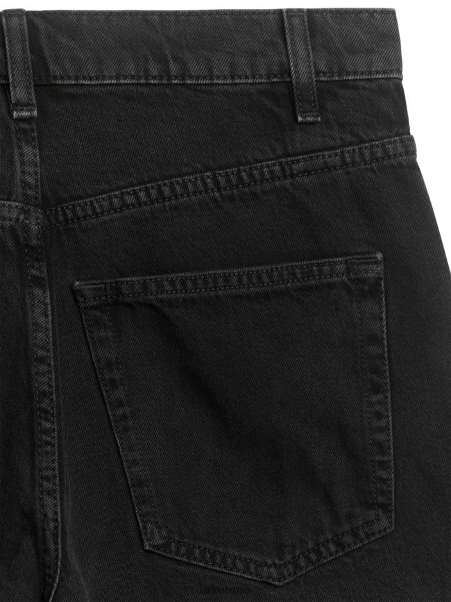 ملابس عبد اللطيف ARKET نحيف شورت جينز عالي الخصر أسود BXB848153