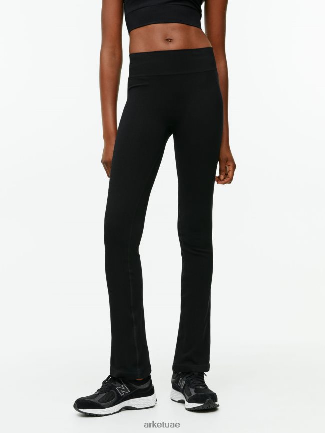 ملابس عبد اللطيف ARKET نحيف طماق ضلع سلسة متوهجة أسود BXB848506