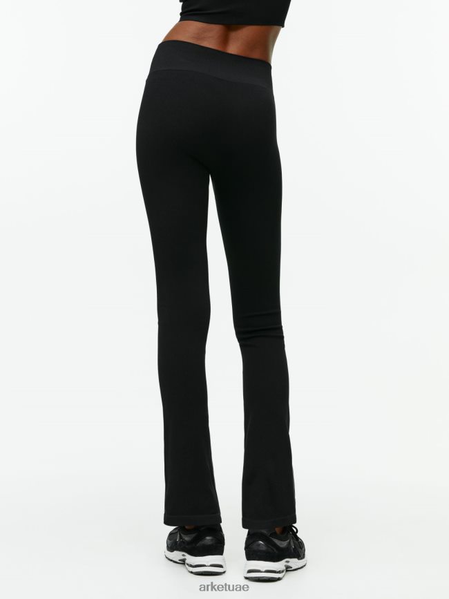 ملابس عبد اللطيف ARKET نحيف طماق ضلع سلسة متوهجة أسود BXB848506