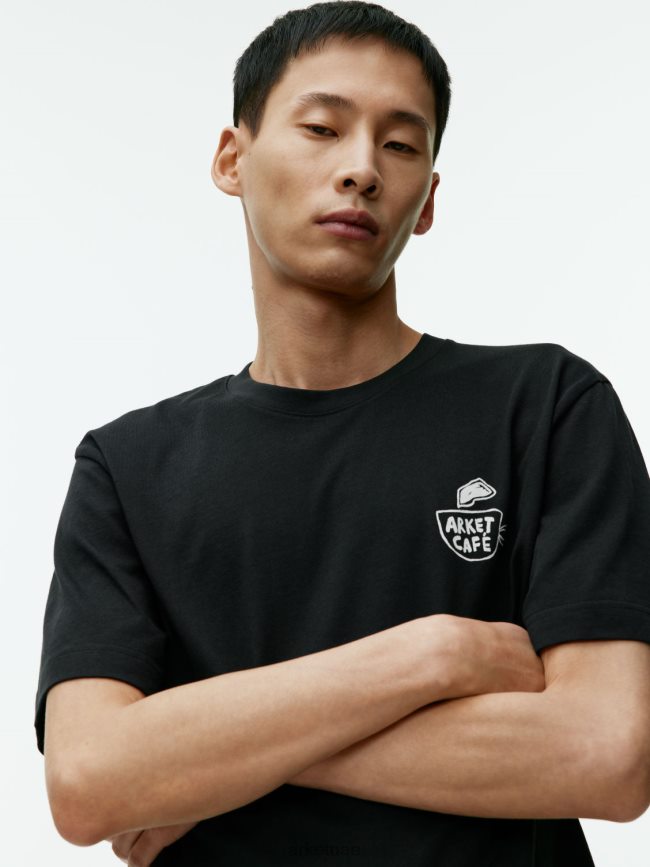 ملابس عبد اللطيف ARKET نحيف قميص مقهى أسود BXB8481037