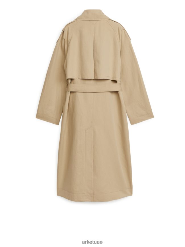 ملابس عبد اللطيف ARKET نحيف معطف من القطن والكتان اللون البيج BXB848460