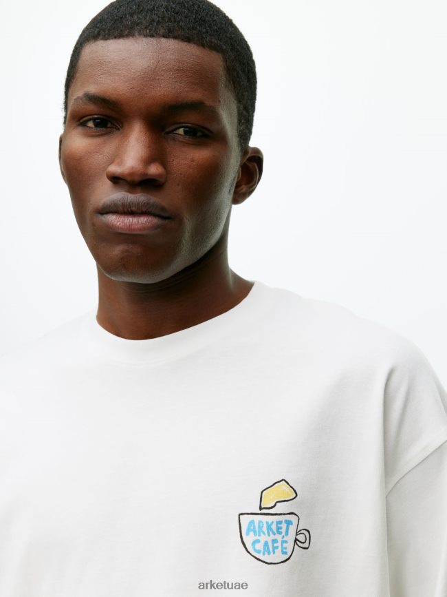 ملابس عبد اللطيف ARKET نحيف مقهى بأكمام طويلة تي شيرت أبيض BXB8481038