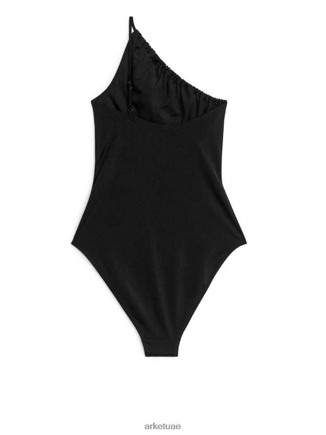 ملابس عبد اللطيف ARKET نحيف ملابس السباحة بكتف واحد أسود BXB848620