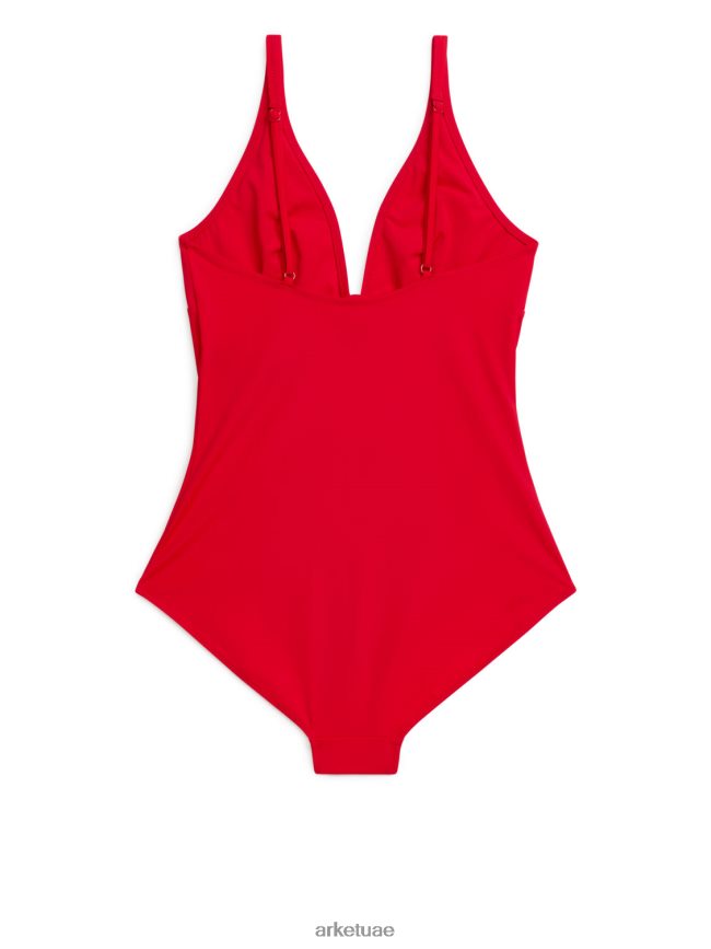 ملابس عبد اللطيف ARKET نحيف ملابس السباحة على شكل حرف V أحمر BXB848611