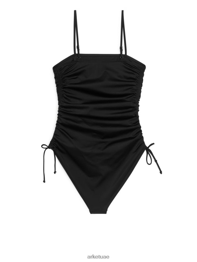 ملابس عبد اللطيف ARKET نحيف ملابس السباحة مكشكشة أسود BXB848582