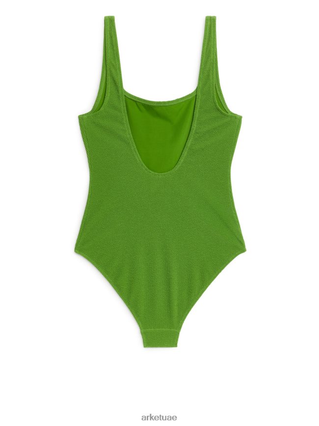 ملابس عبد اللطيف ARKET نحيف ملابس سباحة برقبة مربعة مجعدة أخضر BXB848598