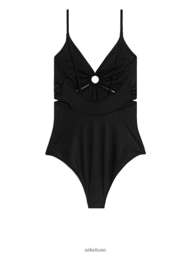 ملابس عبد اللطيف ARKET نحيف ملابس سباحة مفصلة أسود BXB848612