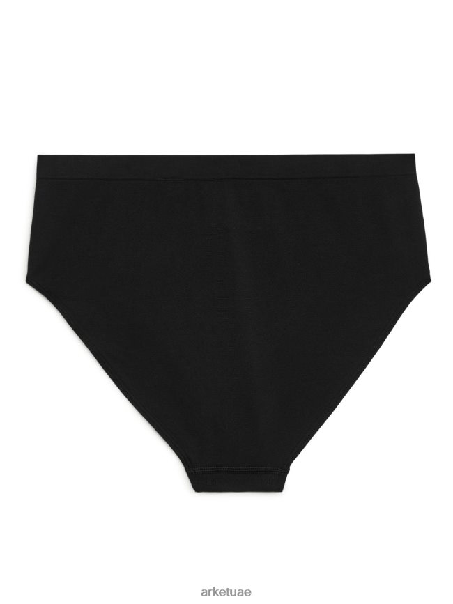 ملابس عبد اللطيف ARKET نحيف ملخصات عالية الخصر سلس أسود BXB848539