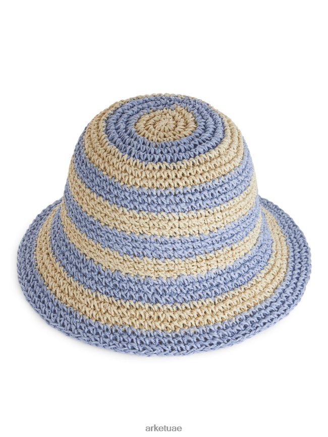 مُكَمِّلات عبد اللطيف ARKET أطفال قبعة القش بيج/أزرق فاتح BXB8481637