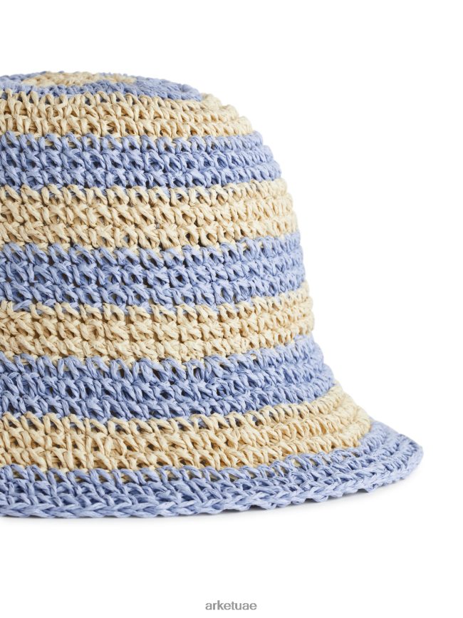 مُكَمِّلات عبد اللطيف ARKET أطفال قبعة القش بيج/أزرق فاتح BXB8481637