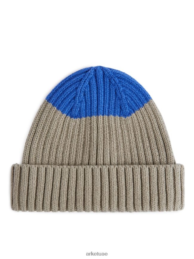 مُكَمِّلات عبد اللطيف ARKET أطفال قبعة صغيرة متماسكة للأطفال أزرق/بيج BXB8481776