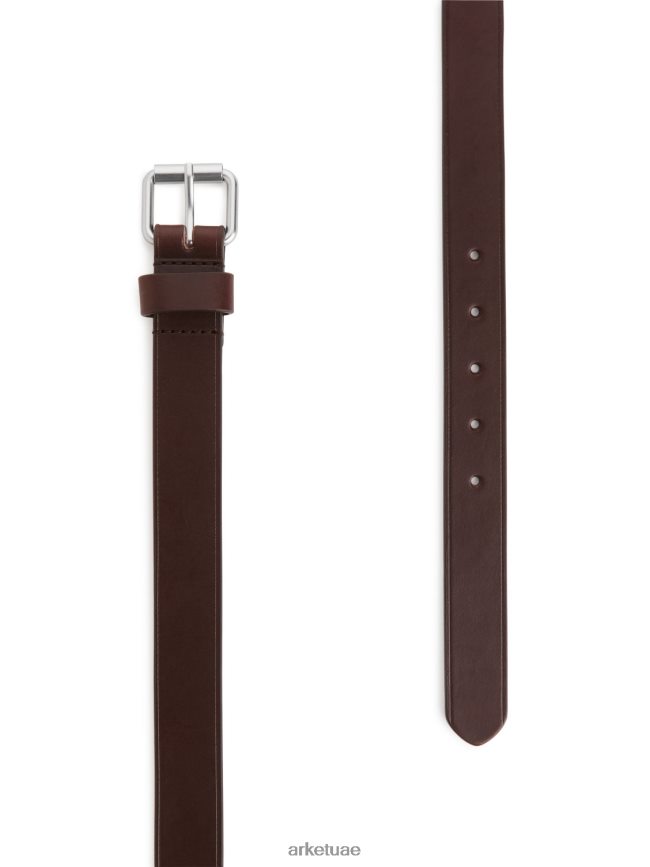 مُكَمِّلات عبد اللطيف ARKET رجال حزام جلد نحيف بني BXB8481331