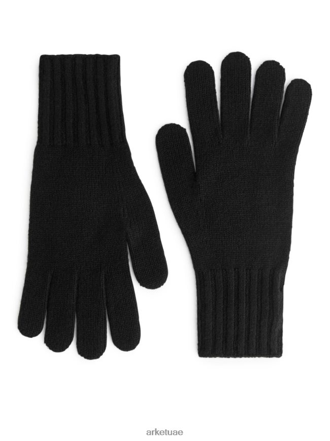 مُكَمِّلات عبد اللطيف ARKET رجال قفازات الكشمير أسود BXB8481316