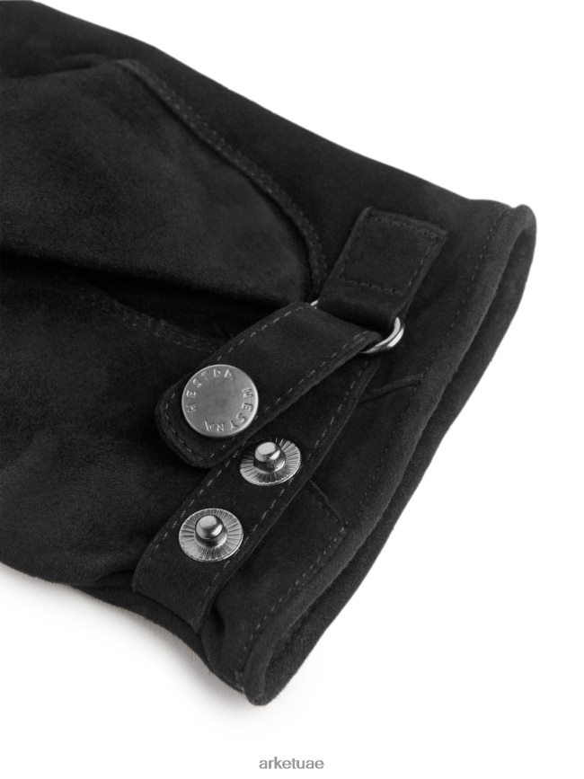 مُكَمِّلات عبد اللطيف ARKET رجال قفازات هيسترا روبرت من جلد الغزال أسود BXB8481325