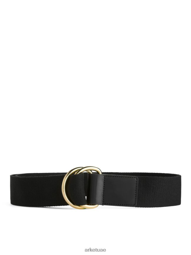 مُكَمِّلات عبد اللطيف ARKET نحيف حزام حلقة مزدوجة الذهب الأسود BXB848831