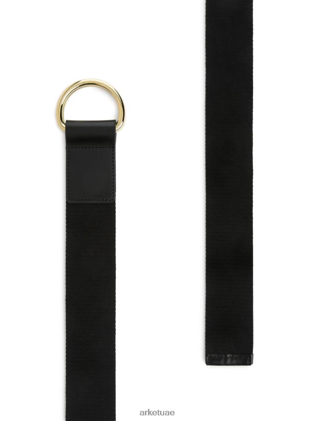 مُكَمِّلات عبد اللطيف ARKET نحيف حزام حلقة مزدوجة الذهب الأسود BXB848831
