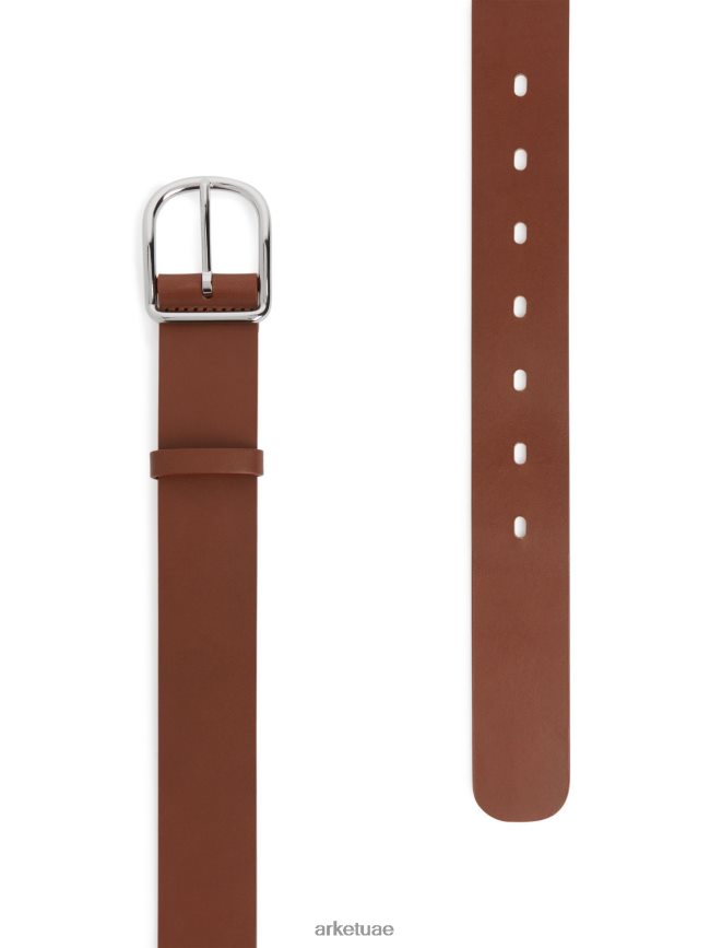 مُكَمِّلات عبد اللطيف ARKET نحيف حزام من الجلد بني BXB848828