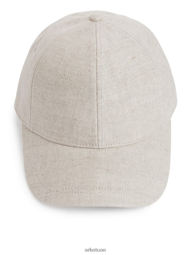 مُكَمِّلات عبد اللطيف ARKET نحيف قبعة الكتان البيج الفاتح BXB848638