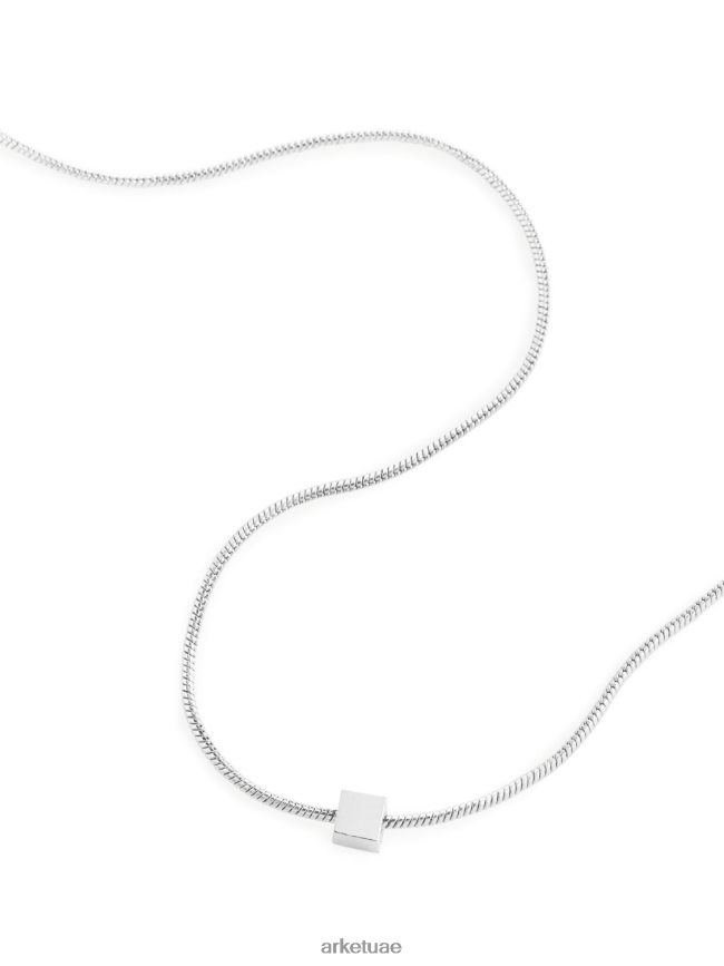 مُكَمِّلات عبد اللطيف ARKET نحيف قلادة سلسلة رقيقة مطلية بالفضة فضة BXB848806